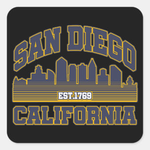 San Diego, Californië Vierkante Sticker