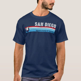 San Diego Californië Vintage Retro Coastal Style T-shirt