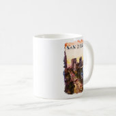 San Diego Californië Waterverf Sunset Uitzicht Koffiemok (Voorkant rechts)