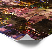 San Diego Californië Waterverf Sunset Uitzicht Poster (Hoek)