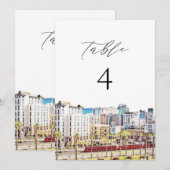 SAN DIEGO Californië Waterverf Tafelnummer Kaart (Voorkant / Achterkant)