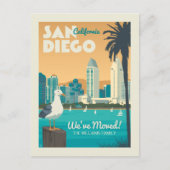 San Diego, Californië | We zijn verhuisd! Uitnodiging Briefkaart (Voorkant)