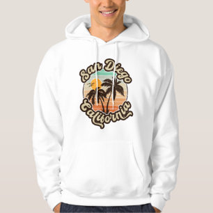San Diego Californië zonsondergang palmbomen souve Hoodie