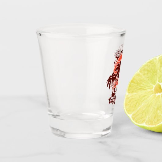 San Diego Californië zonsondergang palmbomen souve Shot Glas (Links)