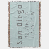 San Diego, Californische lengtegraad en breedtegra Deken (Voorkant Verticaal)