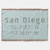 San Diego, Californische lengtegraad en breedtegra Deken (Voorkant)