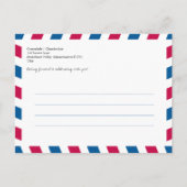 San Diego Cancun Airmail sparen de Datum Aankondigingskaart (Achterkant)