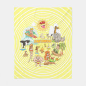 San Diego Cartoon Fleece Deken (Voorkant)