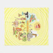 San Diego Cartoon Fleece Deken (Voorkant (Horizontaal))