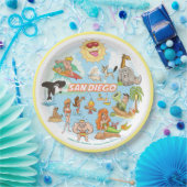San Diego Cartoon Papieren Bordje (Feest)
