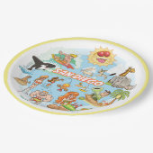 San Diego Cartoon Papieren Bordje (Gekanteld)