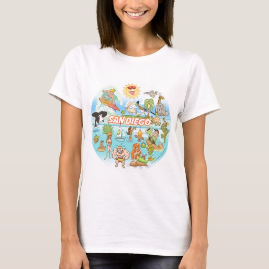 San Diego Cartoon T-shirt (Voorkant)