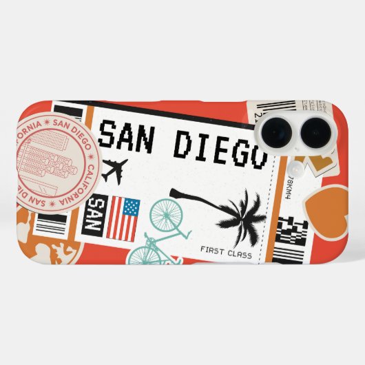 San Diego Case-Mate iPhone Case (Achterkant (horizontaal))