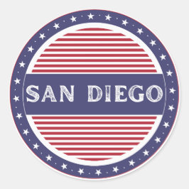 San Diego City Pride Embleem – Amerikaanse identit Ronde Sticker