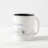 San Diego City Skyline Blijf Classy Coffee Mok (Voorkant rechts)