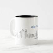 San Diego City Skyline Blijf Classy Coffee Mok (Voorkant links)