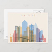 San Diego City Skyline Briefkaart (Voorkant / Achterkant)