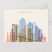 San Diego City Skyline Briefkaart (Voorkant)