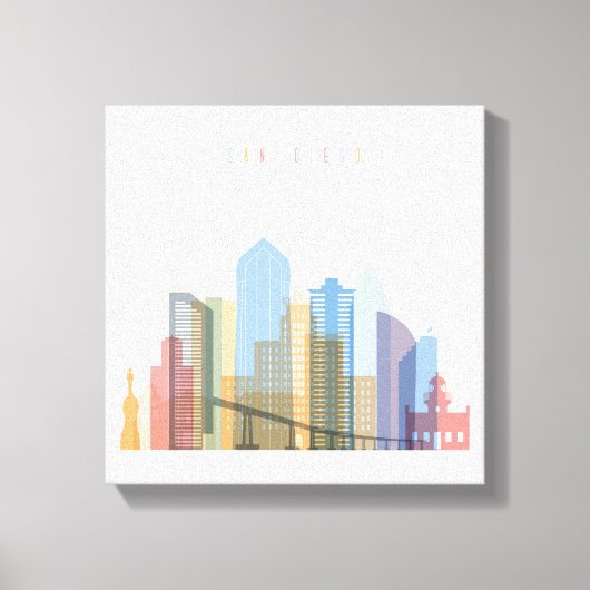 San Diego City Skyline Canvas Afdruk (Voorkant)