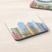 San Diego City Skyline Drankjes Onderzetter (Linkerzijde)