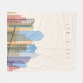 San Diego City Skyline Fleece Deken (Voorkant (Horizontaal))