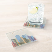 San Diego City Skyline Glazen Onderzetter (Schuin)