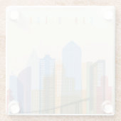 San Diego City Skyline Glazen Onderzetter (Achterkant)