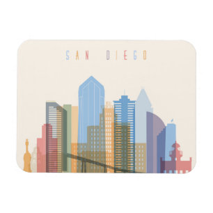 San Diego City Skyline Magneet