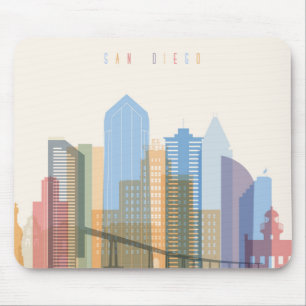 San Diego City Skyline Muismat