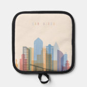 San Diego City Skyline Pannenlap (Voorkant)