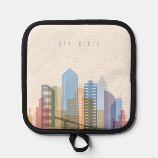 San Diego City Skyline Pannenlap (Voorkant)