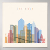 San Diego City Skyline Poster (Voorkant)