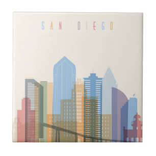 San Diego City Skyline Tegeltje