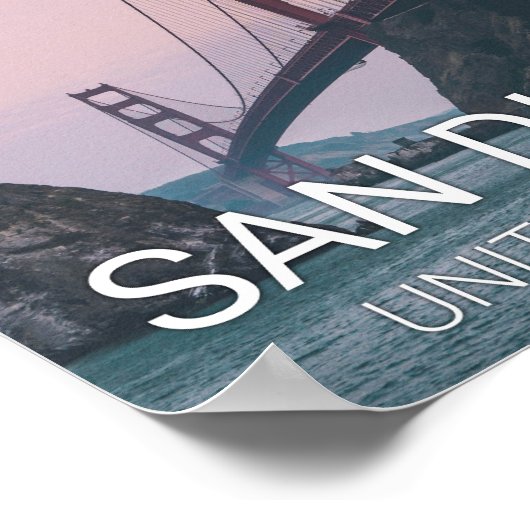 San Diego City Skyline Travel Poster (Hoek)