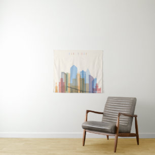 San Diego City Skyline Wandkleed