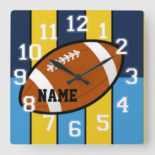 San Diego Colors Football Wall Clock Vierkante Klok