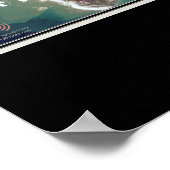 San Diego & Coronado California Satellite Map Poster (Hoek)