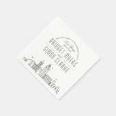 San Diego Deco Skyline | Weddenschap Napkins Servet (Hoek)