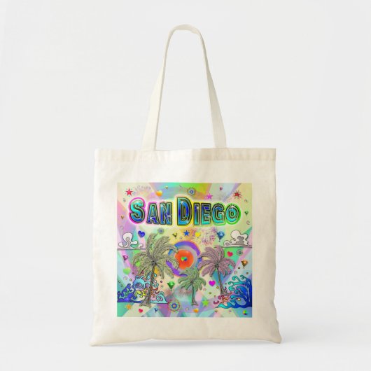 San Diego Deep Dream Canvas tas (Voorkant)