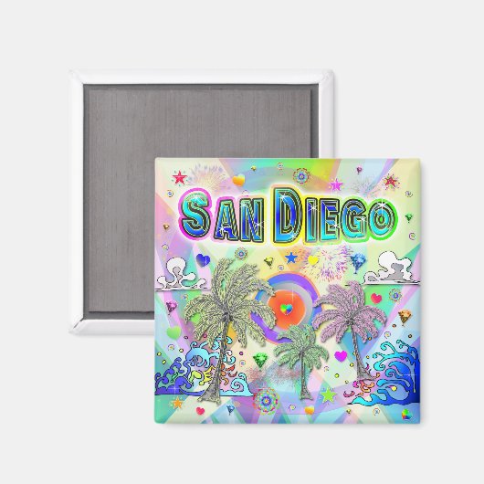 San Diego Deep Dream Magnet (Voorkant / Achterkant)