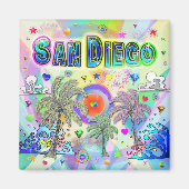 San Diego Deep Dream Magnet (Voorkant)