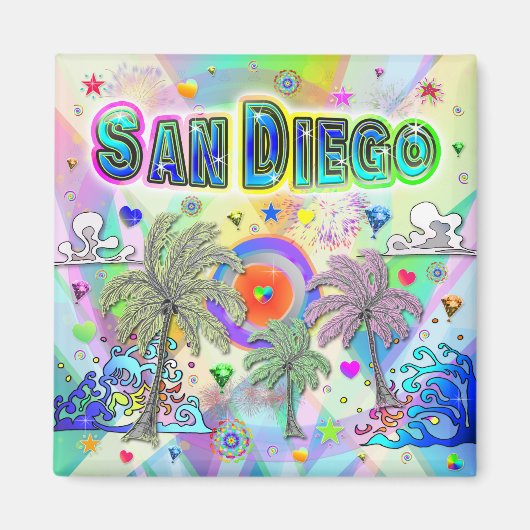 San Diego Deep Dream Magnet (Voorkant)