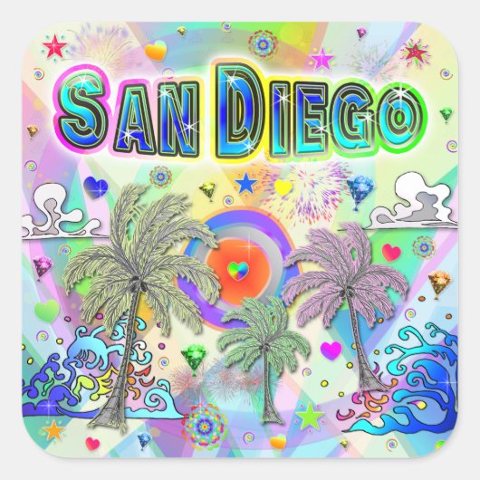 San Diego Deep Dream Sticker (Voorkant)