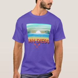 San Diego Design - basic donker T-shirt
