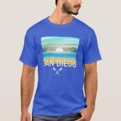 San Diego Design - basic donker T-shirt (Voorkant)