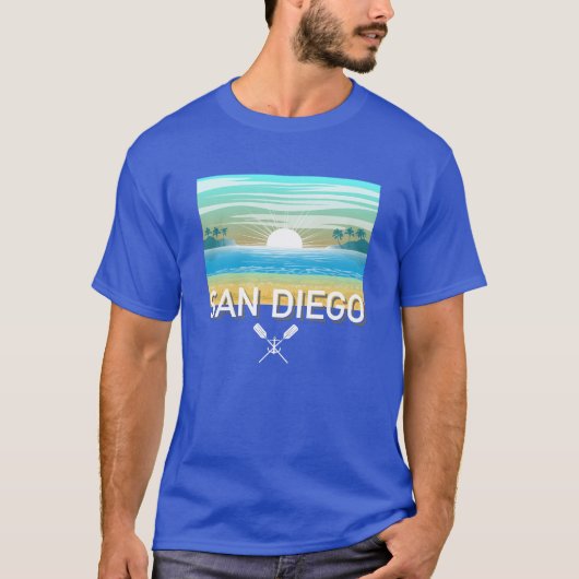 San Diego Design - basic donker T-shirt (Voorkant)