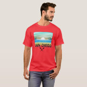 San Diego Design - basic donker T-shirt (Voorkant volledig)