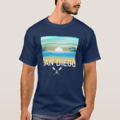 San Diego Design - basic donker T-shirt (Voorkant)