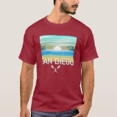San Diego Design - basic donker T-shirt (Voorkant)