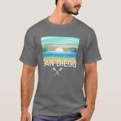 San Diego Design - basic donker T-shirt (Voorkant)